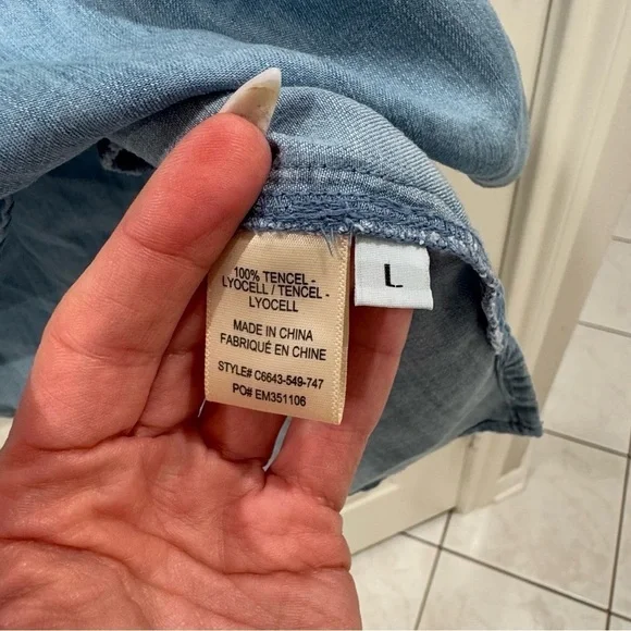 Anthropologie Light Blue Long Sleeve Dress - Picture 6 of 6